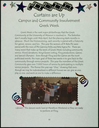 Missouri Alpha Chapter History Binder, Spring 2003, Page 54