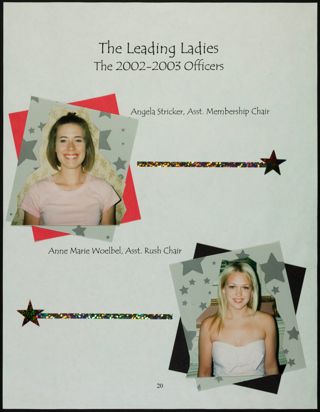 Missouri Alpha Chapter History Binder, Spring 2003, Page 21