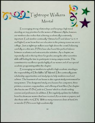 Missouri Alpha Chapter History Binder, Fall 2002, Page 58