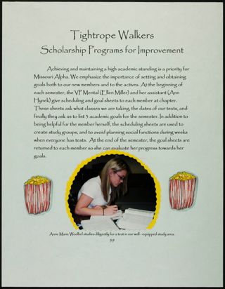 Missouri Alpha Chapter History Binder, Fall 2002, Page 59