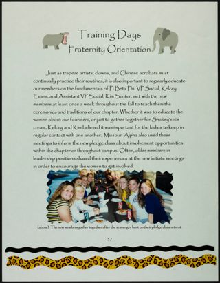 Missouri Alpha Chapter History Binder, Fall 2002, Page 36