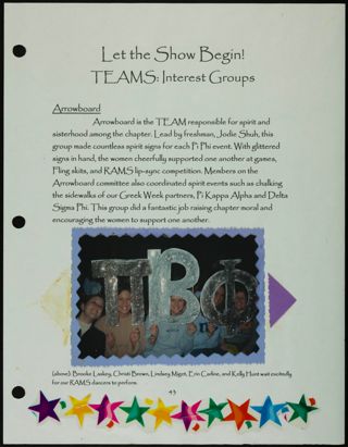 Missouri Alpha Chapter History Binder, Spring 2002, Page 82
