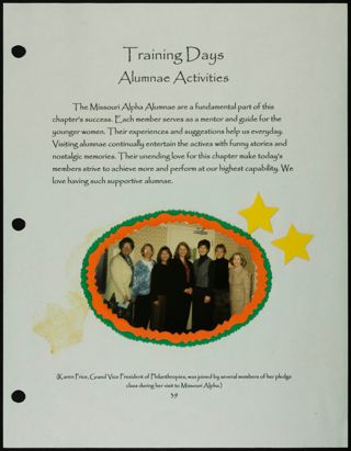Missouri Alpha Chapter History Binder, Spring 2002, Page 39