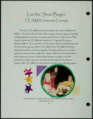 Missouri Alpha Chapter History Binder, Spring 2002, Page 42