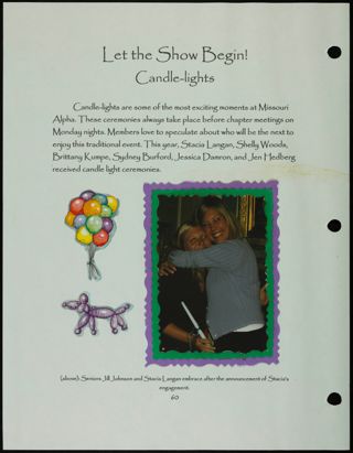 Missouri Alpha Chapter History Binder, Spring 2002, Page 54