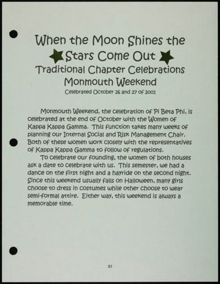 Missouri Alpha Chapter History Binder, Fall 2001, Page 84