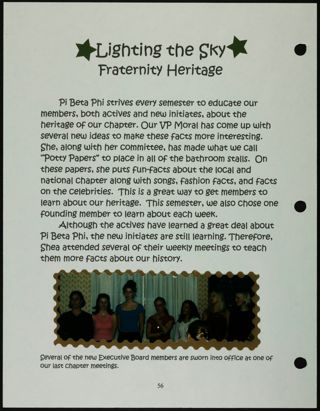 Missouri Alpha Chapter History Binder, Fall 2001, Page 53