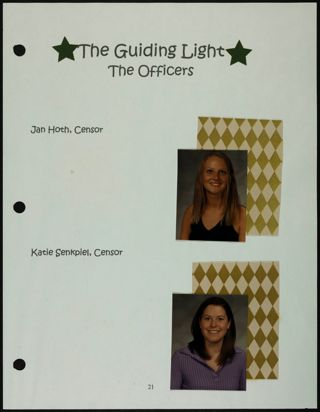 Missouri Alpha Chapter History Binder, Fall 2001, Page 17