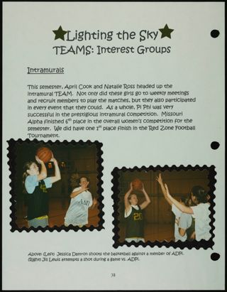 Missouri Alpha Chapter History Binder, Spring 2001, Page 45