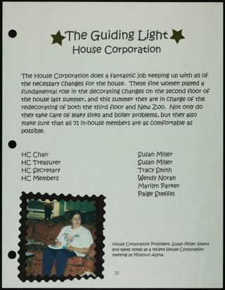 Missouri Alpha Chapter History Binder, Spring 2001, Page 24