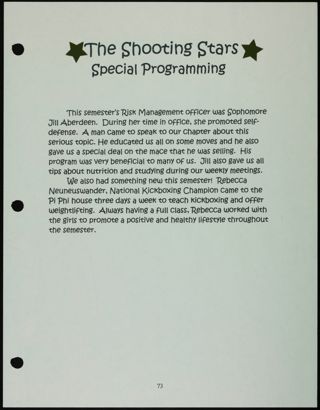 Missouri Alpha Chapter History Binder, Spring 2001, Page 80