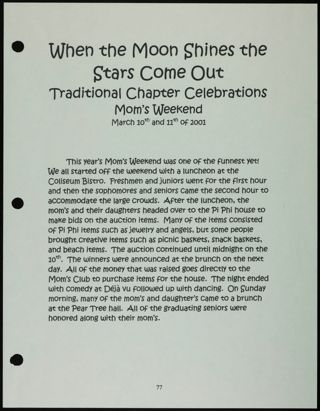 Missouri Alpha Chapter History Binder, Spring 2001, Page 84