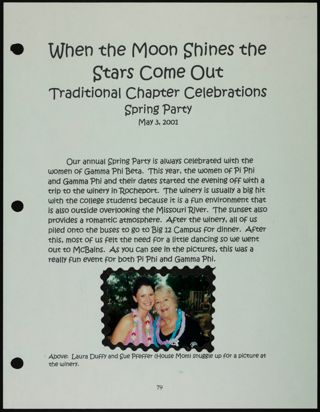 Missouri Alpha Chapter History Binder, Spring 2001, Page 86