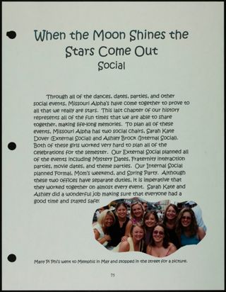 Missouri Alpha Chapter History Binder, Spring 2001, Page 82