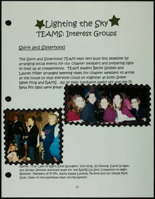 Missouri Alpha Chapter History Binder, Spring 2001, Page 48