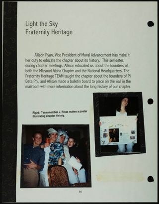 Missouri Alpha Chapter History Binder, Spring 2000, Page 48