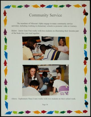Missouri Alpha Chapter History Binder, Fall 1999, Page 36