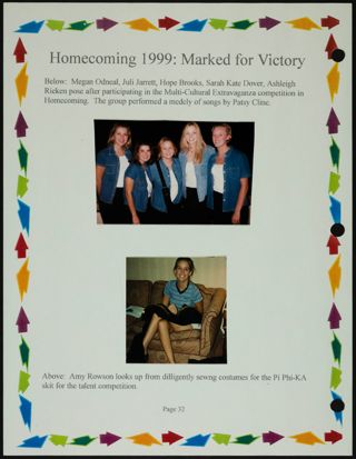 Missouri Alpha Chapter History Binder, Fall 1999, Page 32