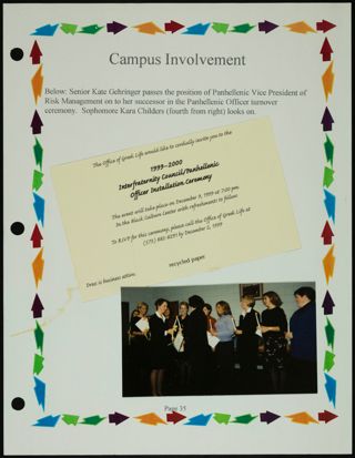 Missouri Alpha Chapter History Binder, Fall 1999, Page 35