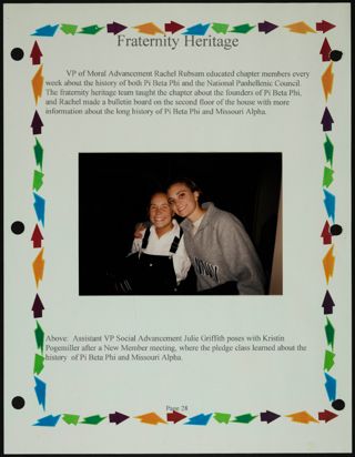 Missouri Alpha Chapter History Binder, Fall 1999, Page 28