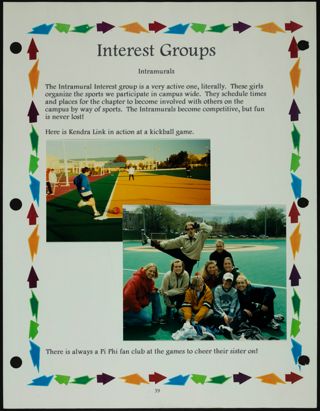 Missouri Alpha Chapter History Binder, Spring 1999, Page 38