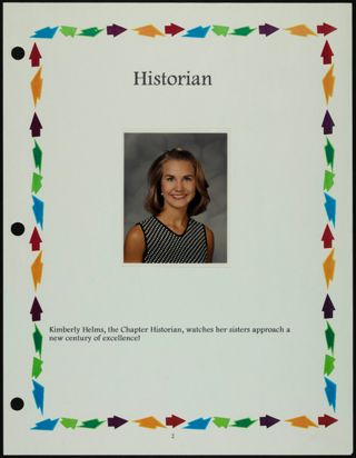 Missouri Alpha Chapter History Binder, Spring 1999, Page 2