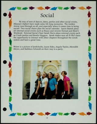 Missouri Alpha Chapter History Binder, Spring 1999, Page 67