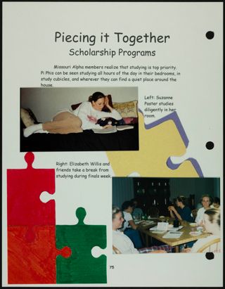 Missouri Alpha Chapter History Binder, Fall 1998, Page 89