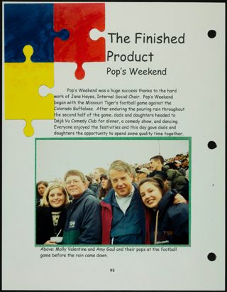 Missouri Alpha Chapter History Binder, Fall 1998, Page 109