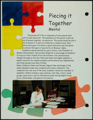 Missouri Alpha Chapter History Binder, Fall 1998, Page 87