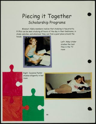 Missouri Alpha Chapter History Binder, Spring 1998, Page 75
