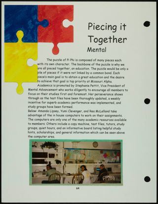 Missouri Alpha Chapter History Binder, Spring 1998, Page 73