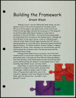 Missouri Alpha Chapter History Binder, Spring 1998, Page 52