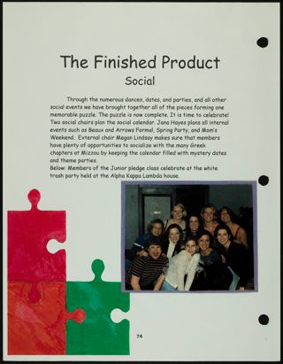 Missouri Alpha Chapter History Binder, Spring 1998, Page 85