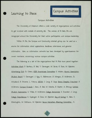 Missouri Alpha Chapter History Binder, Spring 1997, Page 60