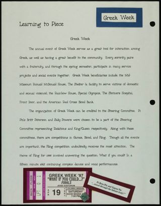 Missouri Alpha Chapter History Binder, Spring 1997, Page 53