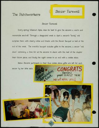 Missouri Alpha Chapter History Binder, Spring 1997, Page 39