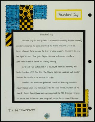 Missouri Alpha Chapter History Binder, Spring 1997, Page 33