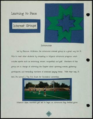 Missouri Alpha Chapter History Binder, Spring 1997, Page 43