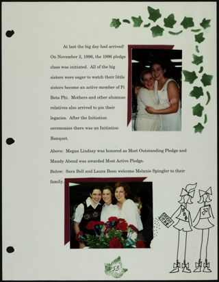 Missouri Alpha Chapter History Binder, Fall 1996, Page 54