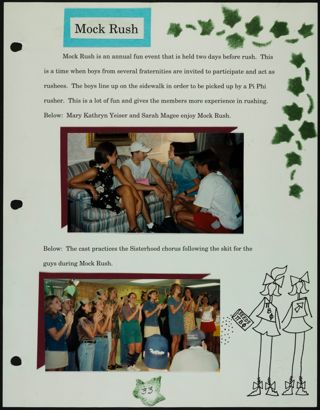 Missouri Alpha Chapter History Binder, Fall 1996, Page 34