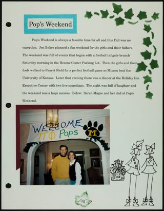 Missouri Alpha Chapter History Binder, Fall 1996, Page 106