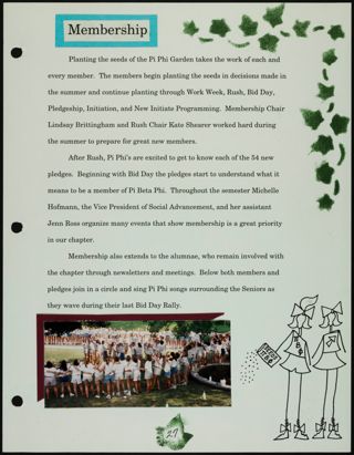 Missouri Alpha Chapter History Binder, Fall 1996, Page 28