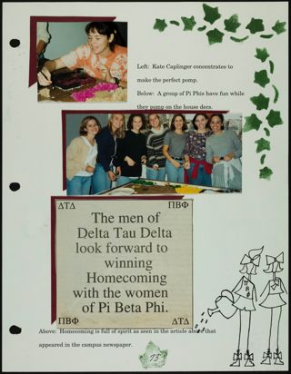 Missouri Alpha Chapter History Binder, Fall 1996, Page 74