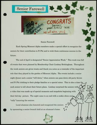 Missouri Alpha Chapter History Binder, Spring 1996, Page 44