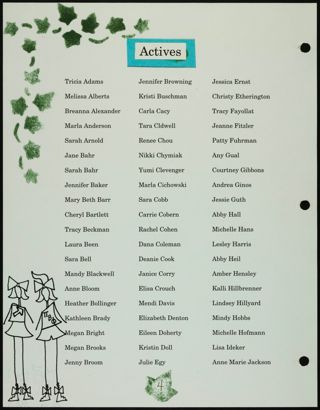 Missouri Alpha Chapter History Binder, Spring 1996, Page 5