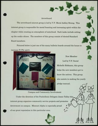 Missouri Alpha Chapter History Binder, Spring 1996, Page 38