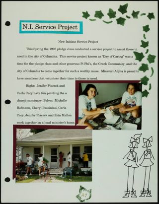 Missouri Alpha Chapter History Binder, Spring 1996, Page 28