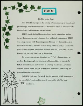 Missouri Alpha Chapter History Binder, Spring 1996, Page 47