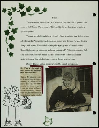 Missouri Alpha Chapter History Binder, Spring 1996, Page 81